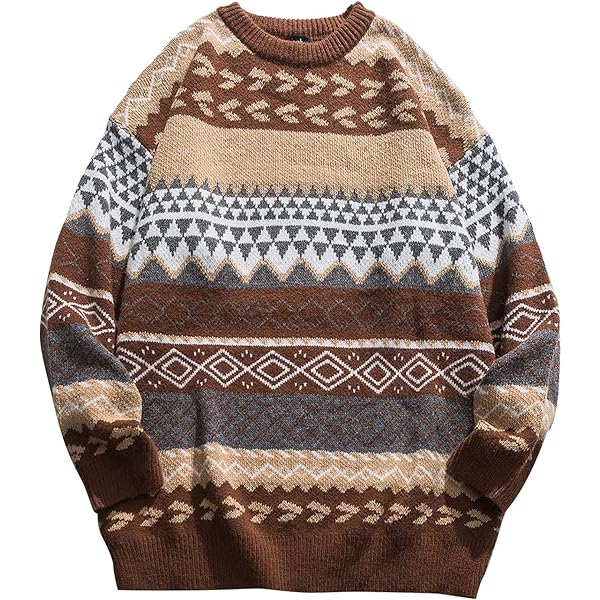 Amazon.com: Arssm Mens Vintage Sweater Grandpa Oversized Cable